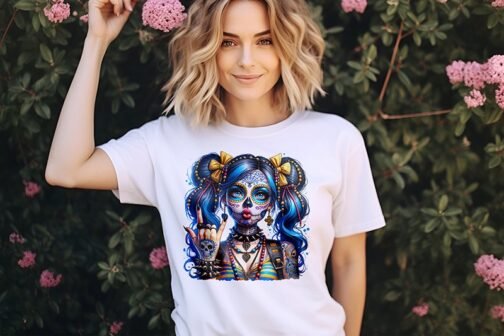 Tricou femei - Punk Sugar Skull Girl