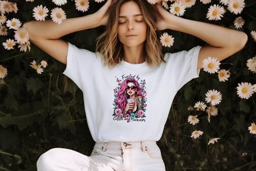 Tricou femei - Fueled by Coffee Sarcasm - imagine 2