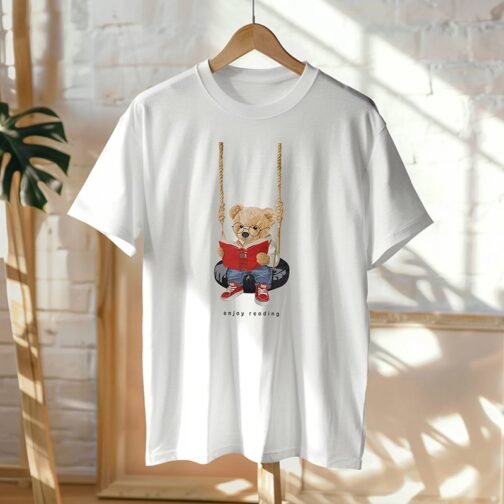 Tricou Barbati Cu Urs - Enjoy Reading - imagine 2