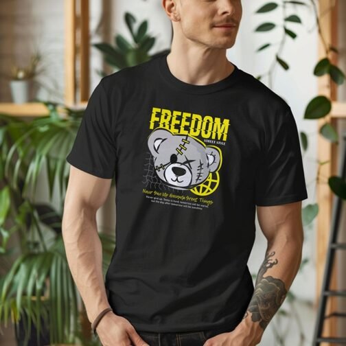 Tricou Barbati Cu Urs - Freedom Street Style