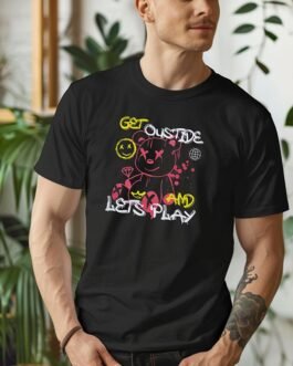Tricou Barbati Cu Urs - Get Outside Lets Play