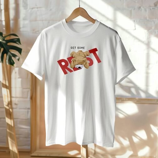 Tricou Barbati Cu Urs - Get Some Rest - imagine 2