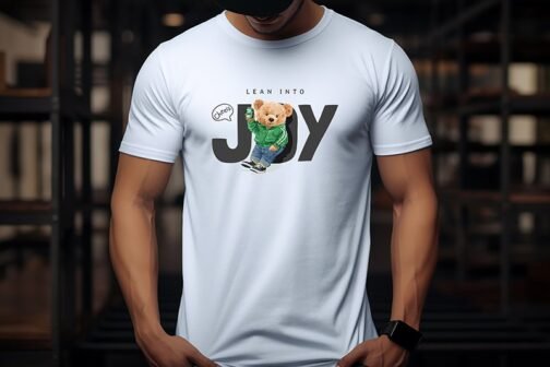 Tricou Barbati Cu Urs - Joy