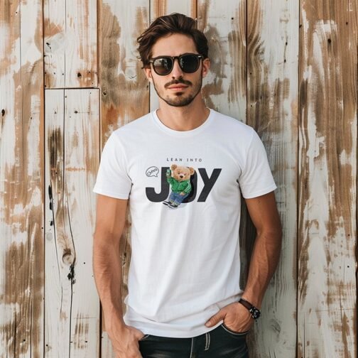 Tricou Barbati Cu Urs - Joy - imagine 3