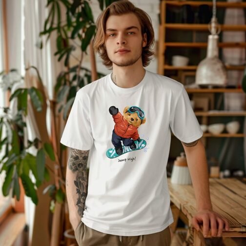 Tricou Barbati Cu Urs - Jump High!