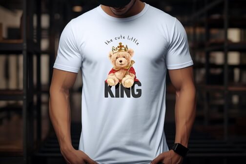 Tricou Barbati Cu Urs - King