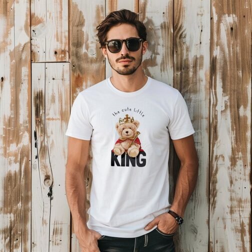 Tricou Barbati Cu Urs - King - imagine 3