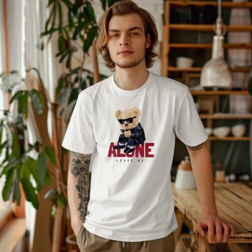 Tricou Barbati Cu Urs - Leave Me Alone