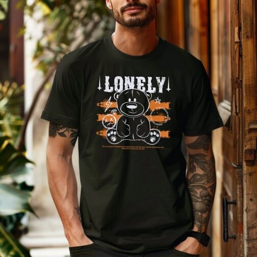 Tricou Barbati Cu Urs - Lonely - imagine 2