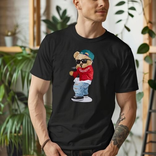 Tricou Barbati Cu Urs - NYC - imagine 2