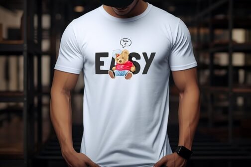 Tricou Barbati Cu Urs - Take It Easy
