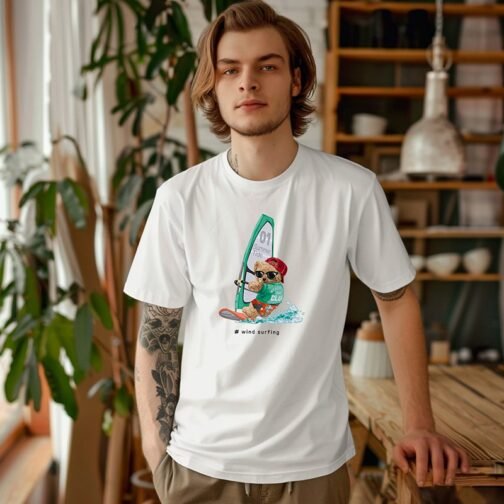 Tricou Barbati Cu Urs - Wind Surfing