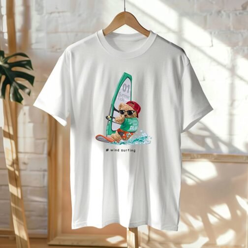 Tricou Barbati Cu Urs - Wind Surfing - imagine 2