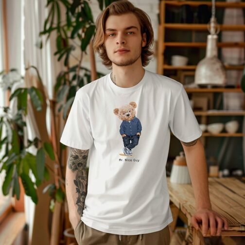Tricou Barbati cu Urs - Mr Nice Guy