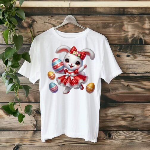 Tricou Femei - Bunny in Red Dress - imagine 2