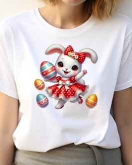 Tricou Femei – Bunny in Red Dress