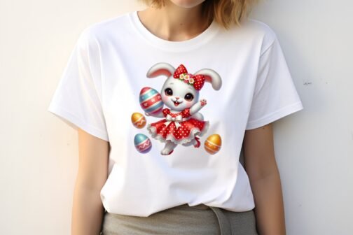 Tricou Femei - Bunny in Red Dress