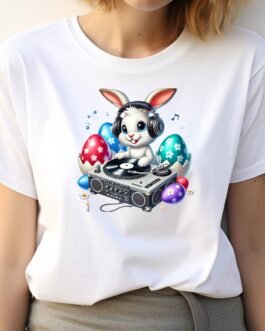 Tricou Femei – Musical Bunny – Mesaj jucăuș