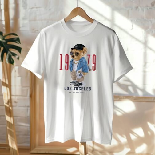 Tricou barbat - Los Angeles Skate Republic 1979 cu Urs - imagine 2