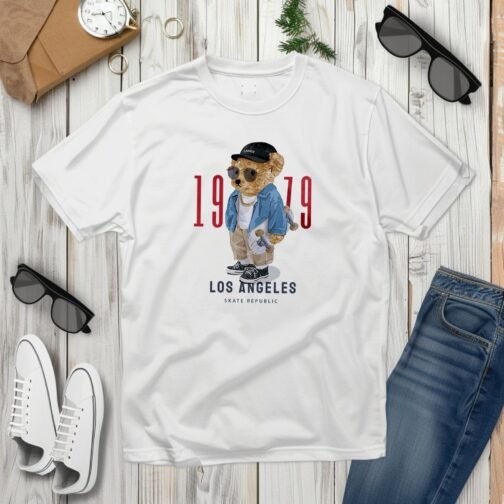 Tricou barbat - Los Angeles Skate Republic 1979 cu Urs - imagine 3