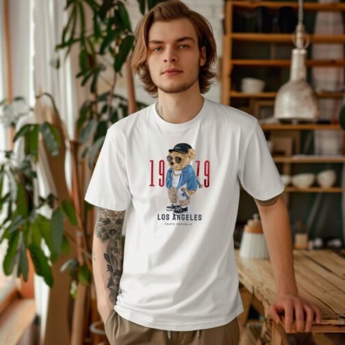 Tricou barbat - Los Angeles Skate Republic 1979 cu Urs