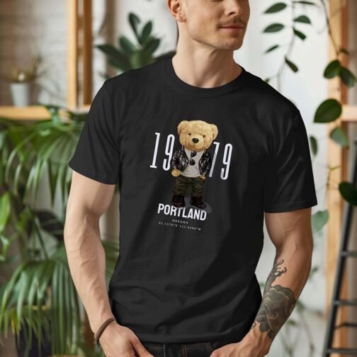Tricou Bărbați - Portland 1979 cu Urs