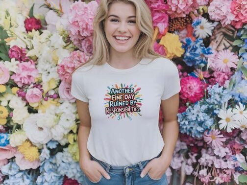 Tricou Femei - Another Fine Day Ruined By Responsibilities - imagine 2