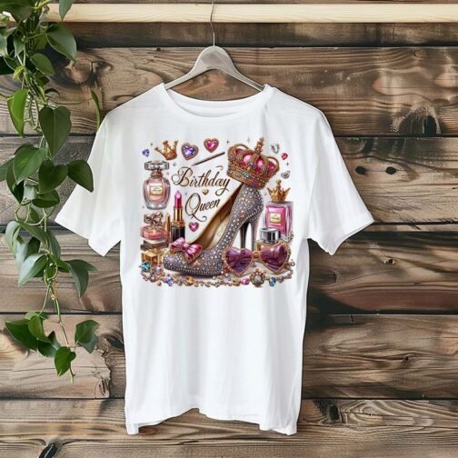 Tricou Femei - Birthday Glitter Queen Birthday - imagine 4