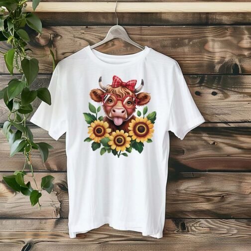 Tricou Femei - Cute Highland Cow - imagine 4
