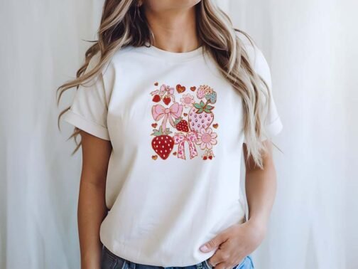 Tricou Femei - Boho Strawberry Coquette - imagine 3