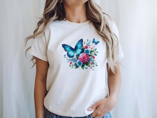 Tricou Femei - Flower Butterfly - imagine 3