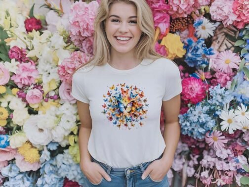 Tricou Femei - Butterfly Swarm - imagine 2