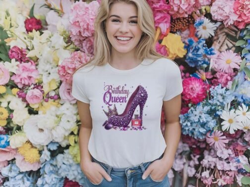 Tricou Femei - Glitter Birthday Girl - imagine 2