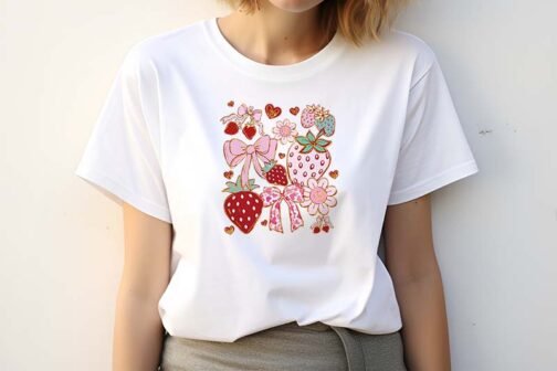 Tricou Femei - Boho Strawberry Coquette