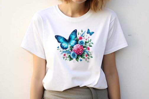 Tricou Femei - Flower Butterfly