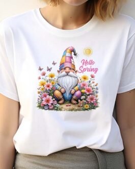 Tricou Femei – Garden Spring Gnome Roz