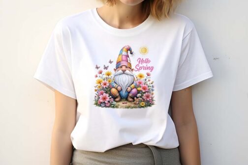 Tricou Femei - Garden Spring Gnome Roz