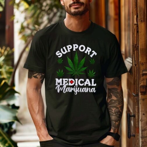 Tricou Barbati Support Medical Marijuana - imagine 2