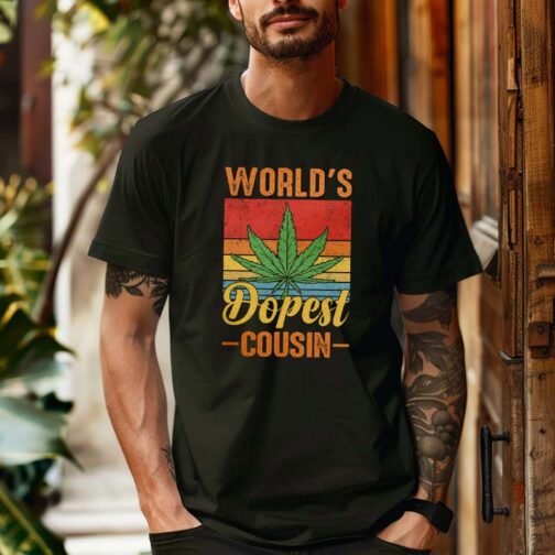 Tricou Barbati Worlds Dopest Cousin - imagine 2